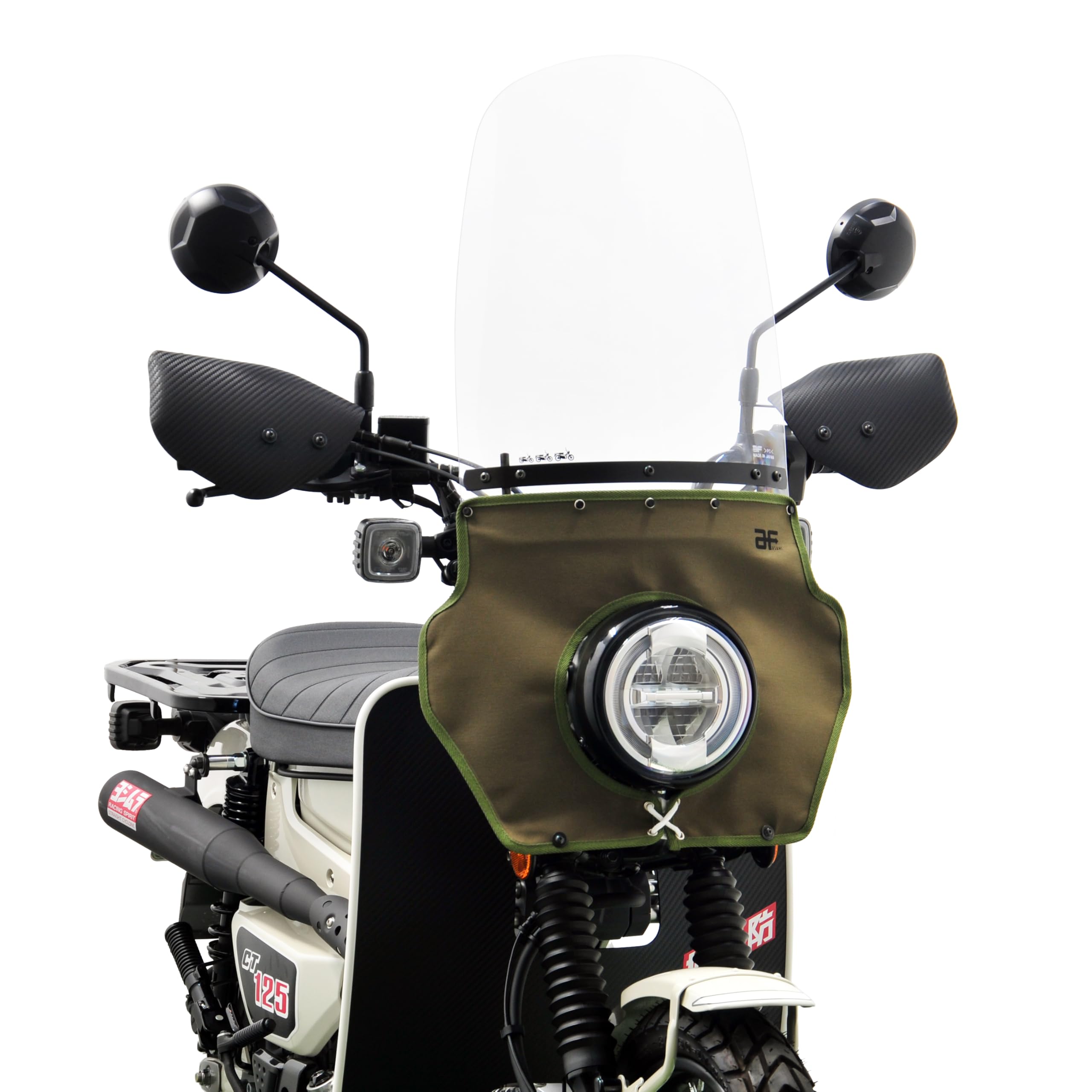 Amazon | 旭風防(AF ASAHI) ロング風防 カーキ CT125(2BJ-JA55/8BJ